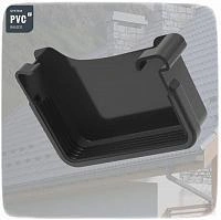 Заглушка правая графит RQ135 ZP для жёлоба водостока Galeco PVC²