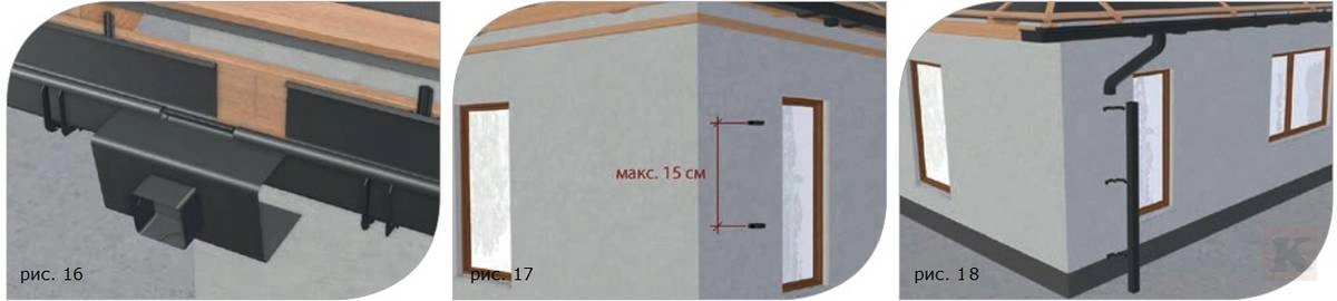 инструкция по установке квадратного водостока STAL2 рис 16-18