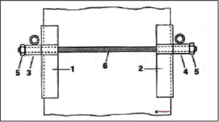 Комплект крепления дымохода к коньку 5